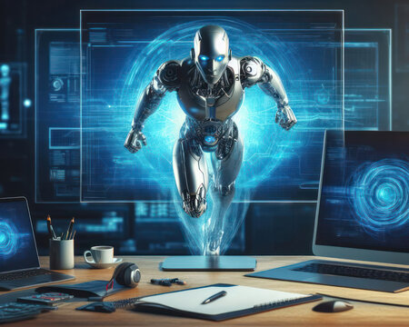 artificial intelligence humanoid robot breaking free