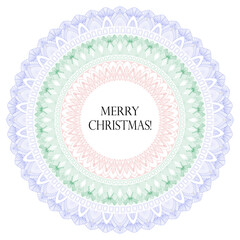 Christmas Greeting Mandala Design geometric colorful art