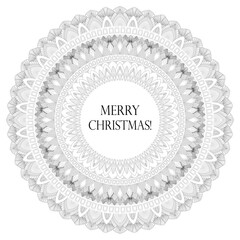Christmas Greeting Mandala Design geometric black lines art