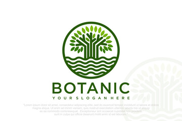 tree lake logo icon . Vector illustration