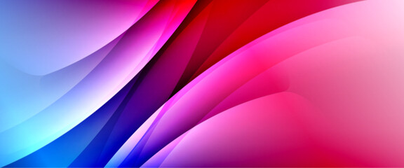 Dynamic flowing waves on gradient color background. Vector illustration For Wallpaper, Banner, Background, Card, Book Illustration, landing page