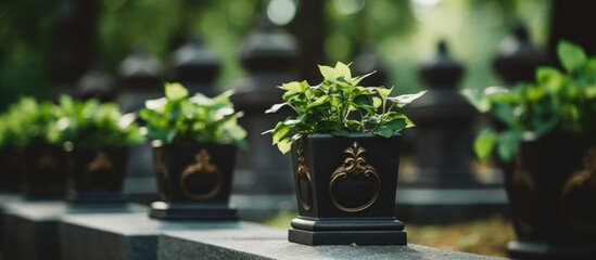 Burial symbols in public cemetery