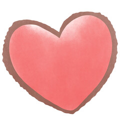 red heart on white background