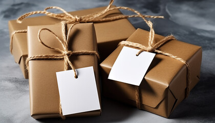 Love wrapped in a gift box, tied with string generated by AI