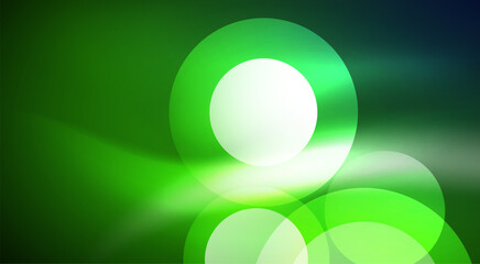 Shiny Light Neon Bubble Circles. Vector illustration For Wallpaper, Banner, Background, Card, Book Illustration, landing page