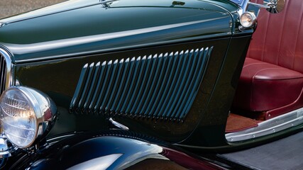 Side of a car engine