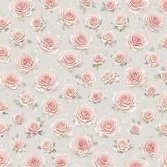 illustration Vintage rose flowers wallpaper old school. pastel color style