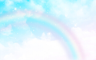 Sky Rainbow Landscape Background