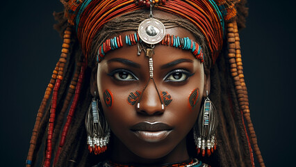 portrait of a tribe woman
