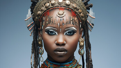 portrait of a tribe woman
