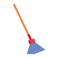 cleaning products broom isolated