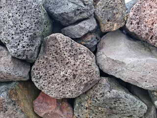 
It is a wall made of basalt.
