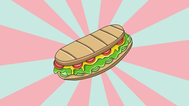 Panini icon animation with rotating background
