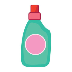 cleaning products bottle illustration