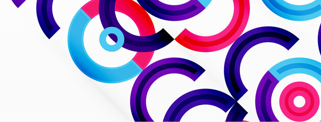 Colorful circle abstract background. Template for wallpaper, banner, presentation, background