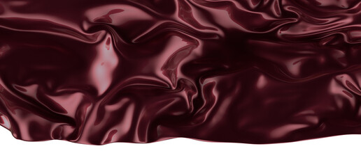 Obraz premium Red ribbon silk cloth fly cloth floating fabric background, 3d rendering