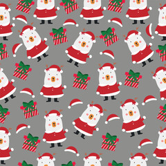 seamless pattern with santa claus