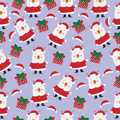 seamless pattern with santa claus