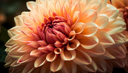 Vibrant dahlias and gerbera daisies blossom in formal gardens generated by AI