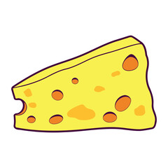 cheese sliced melted illustration