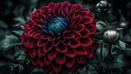 Vibrant floral bouquet showcases nature beauty in a single object generated by AI