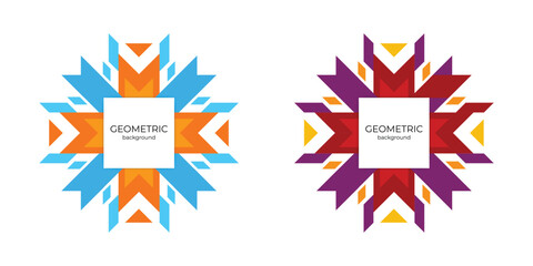 abstract colorful vector geometric isometric background	
