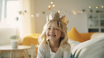 girl kid wearing crown