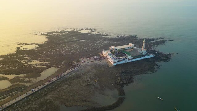 Haji Ali Dargah - Mumbai Drone Footage, India Mumbai's Stunning Aerial view,