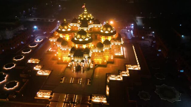 Swaminarayan Akshardham mandir at New Delhi Aerial view
