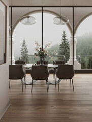 table, chair, interior, room, furniture, home, dining, chairs, window, house, design, wood, floor,...