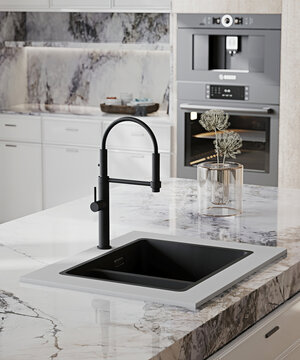 kitchen, interior, bathroom, sink, home, faucet, room, design, house, clean, tap, luxury, water, steel, apartment, furniture, contemporary, equipment, stainless, table, metal, architecture, stove, nob