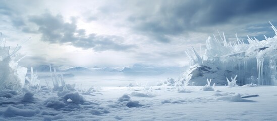 Fototapeta na wymiar Enormous ice storm.