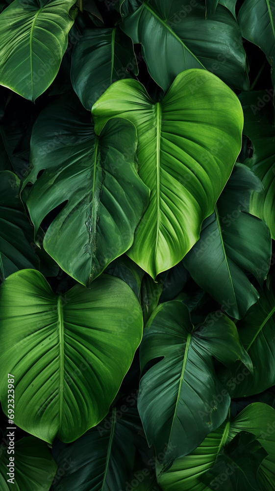 Wall mural More beautiful exotic tropical leaves isolated leaf abstract illustration