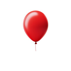 Red balloon on transparent background, ai technology