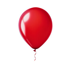 Red balloon on transparent background, ai technology