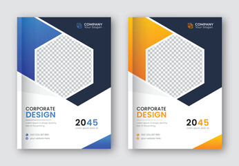 Corporate business brochure book cover Design Template. Company profile, Corporate annual
report Design template.