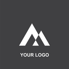 minimalist hills logo - obrazy, fototapety, plakaty