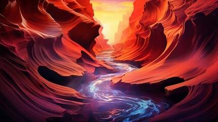 A stunning view can be obtained of the famous antelope canyon in arizona, usa.