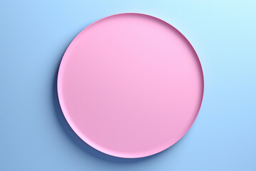Obraz premium illustration of a pink circle frame on wall