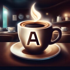 cup of coffee on a dark background