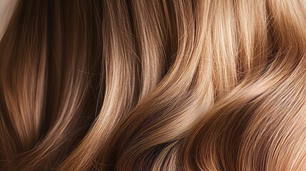 Close-up of shiny, healthy hair with a natural glow