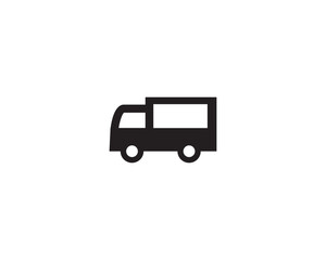 Bus transport cargo icon vector symbol isolated design