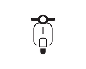 Scooter motorcycle icon vector symbol design illustration.