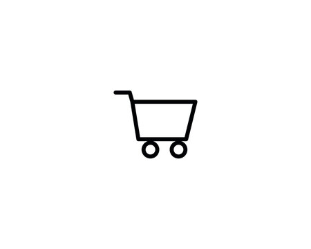 Shopping trolly icon vector symbol design illustration
