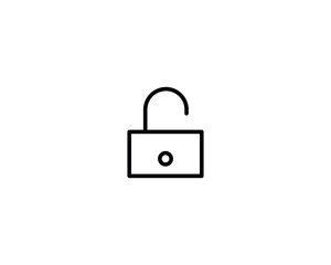 Unlock icon vector symbol design illustration