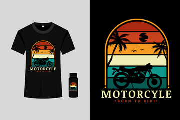 Motorcycle Retro Vintage T Shirt Design