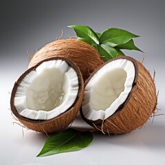 Coconut White Background Clipping, White Background, For Design And Printing