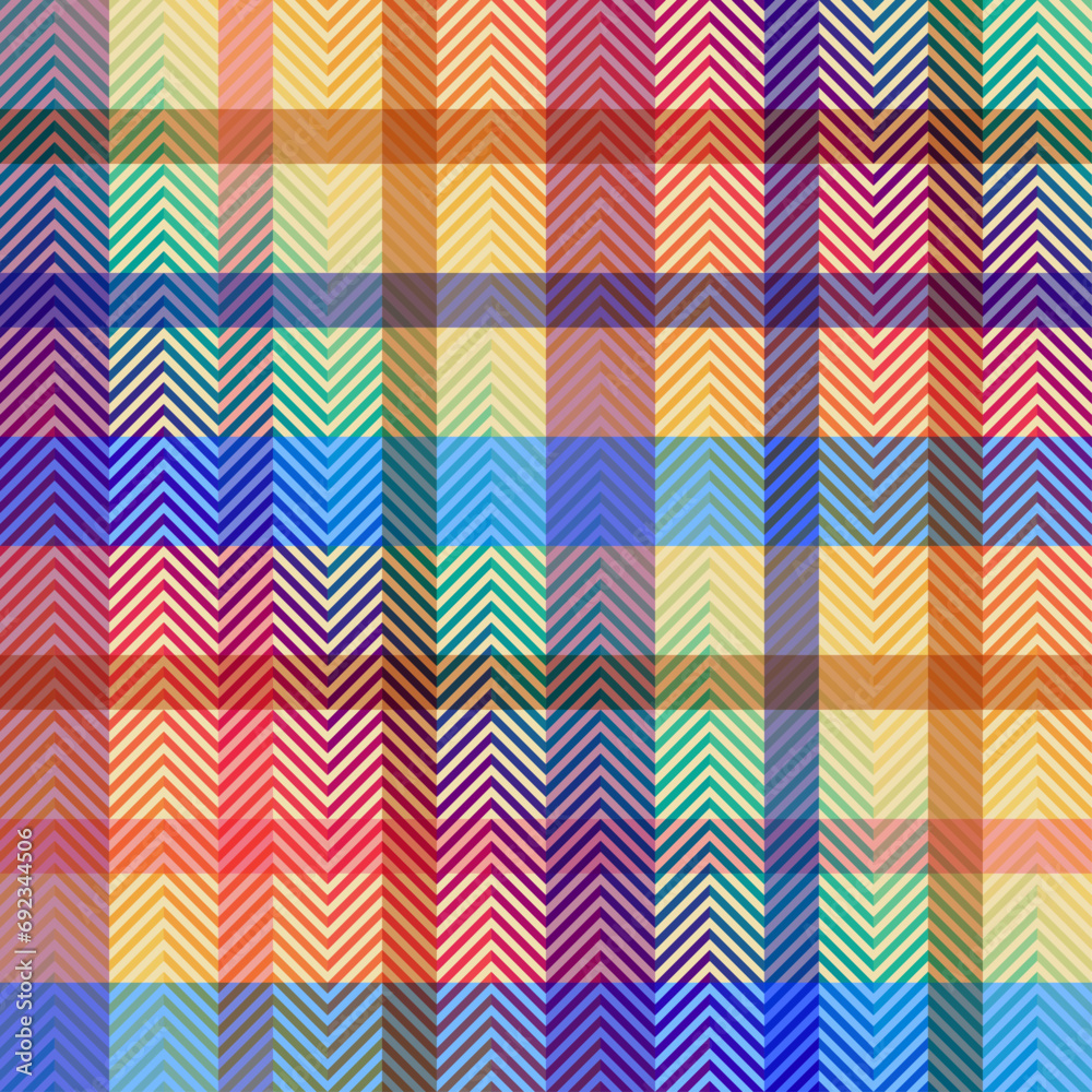 Poster Abstract background seamless pattern.. Classic plaid pattern. Vector image. Herringbone chevron texture.