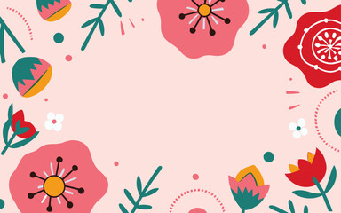 Floral background, Abstract. Good for fashion fabrics, postcards, email header, wallpaper, banner, events, covers, advertising, and more. Valentine's day, women's day, mother's day background.