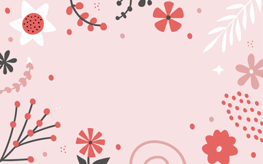 Floral background, Abstract. Good for fashion fabrics, postcards, email header, wallpaper, banner, events, covers, advertising, and more. Valentine's day, women's day, mother's day background.